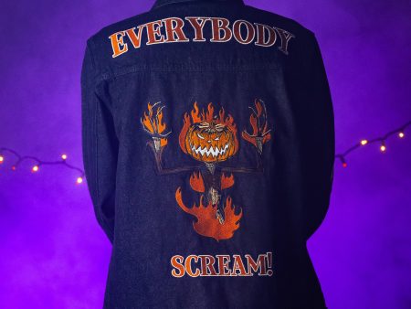 NMBC Everybody Scream Glow Denim Jacket Cheap