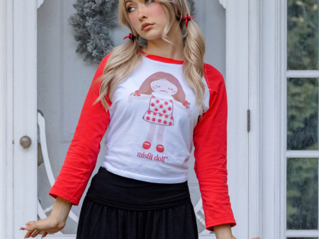 Misfit Doll Crop Raglan For Discount